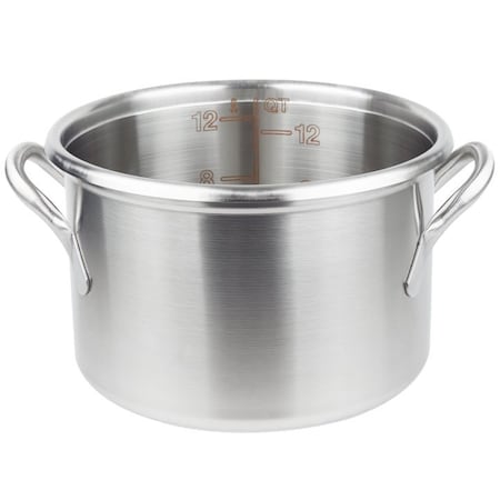 Vollrath Co Vollrath Tri-Ply Stainless Steel Stock Pot, 77600, 16 Quart Capacity, 8-1/2" Depth 77600